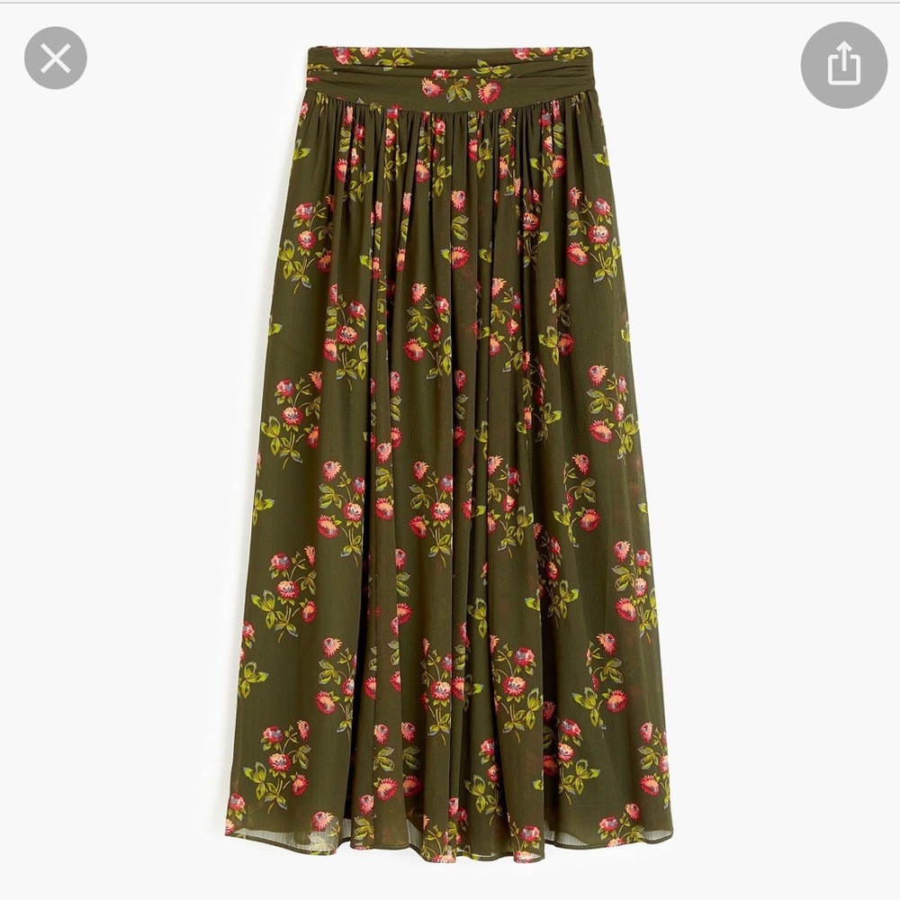 JCrew print skirt. (Point Sur)